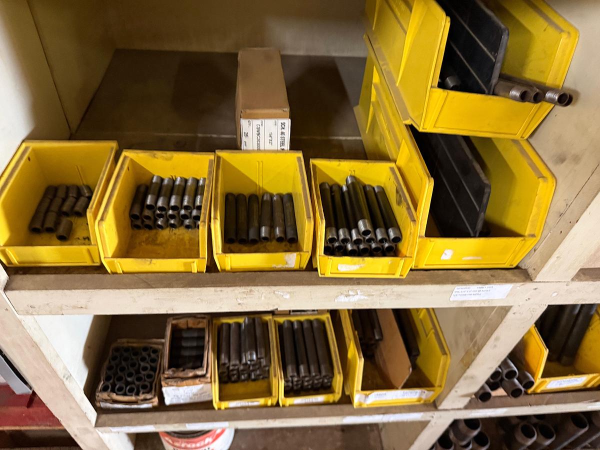 Used SECTION OF (150+) SCH-40 1/8” THRU 2” PIPE NIPPLES