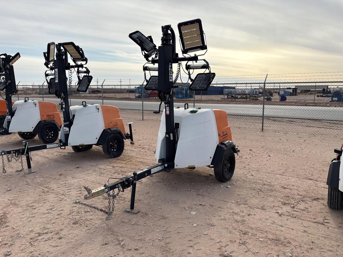 Used 2018 GENERAC MLT6MSD 6KW S/A BUMPER PULL LED LIGHT TOWER