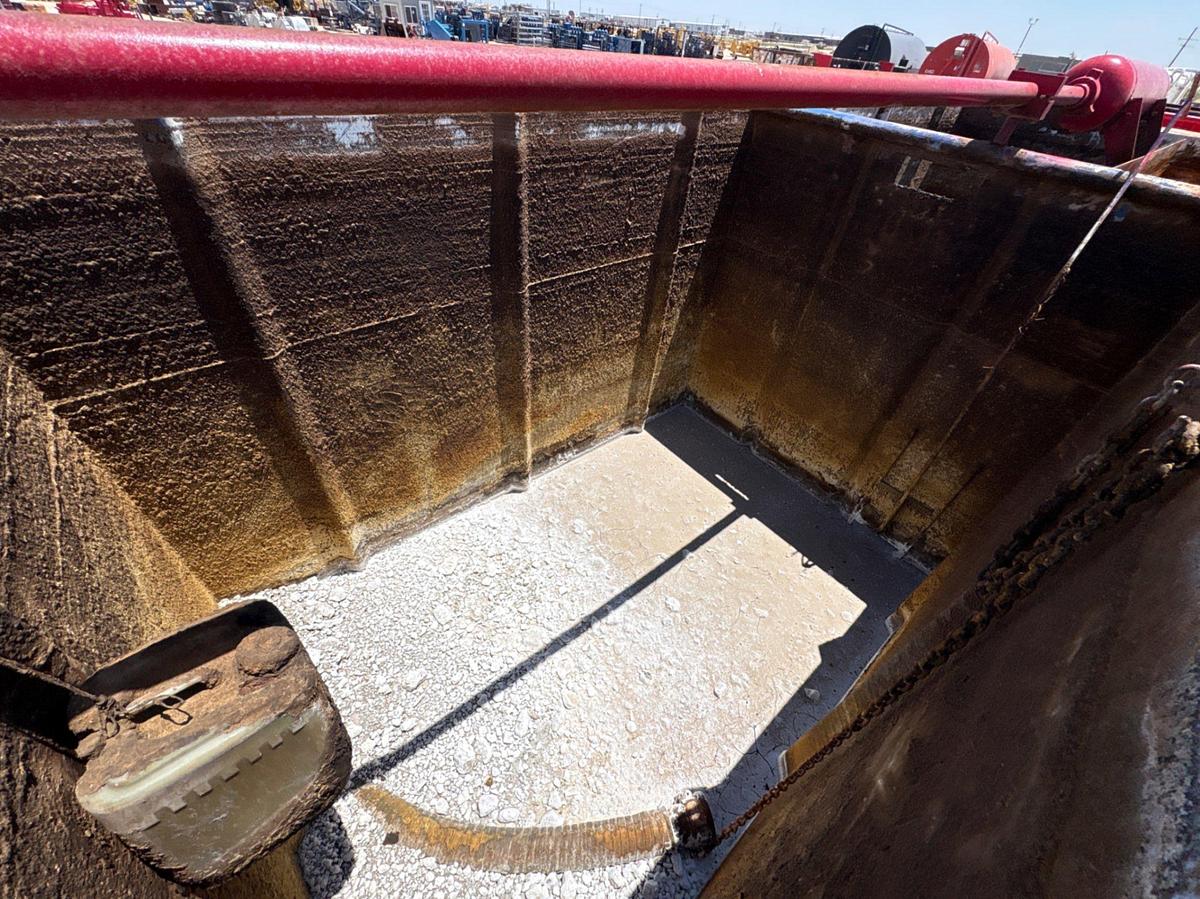 Used 18’ x 6’ x 6’ 2-compartment reverse pit, skidded