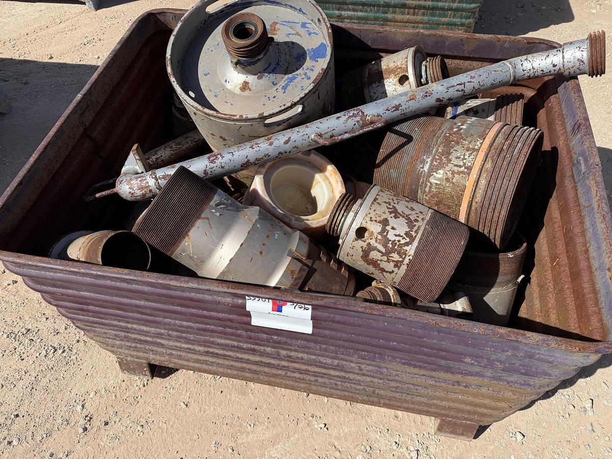 Used METAL BIN W/ (12+) CEMENT HEAD CONN.S, CROSS OVERS, SUBS