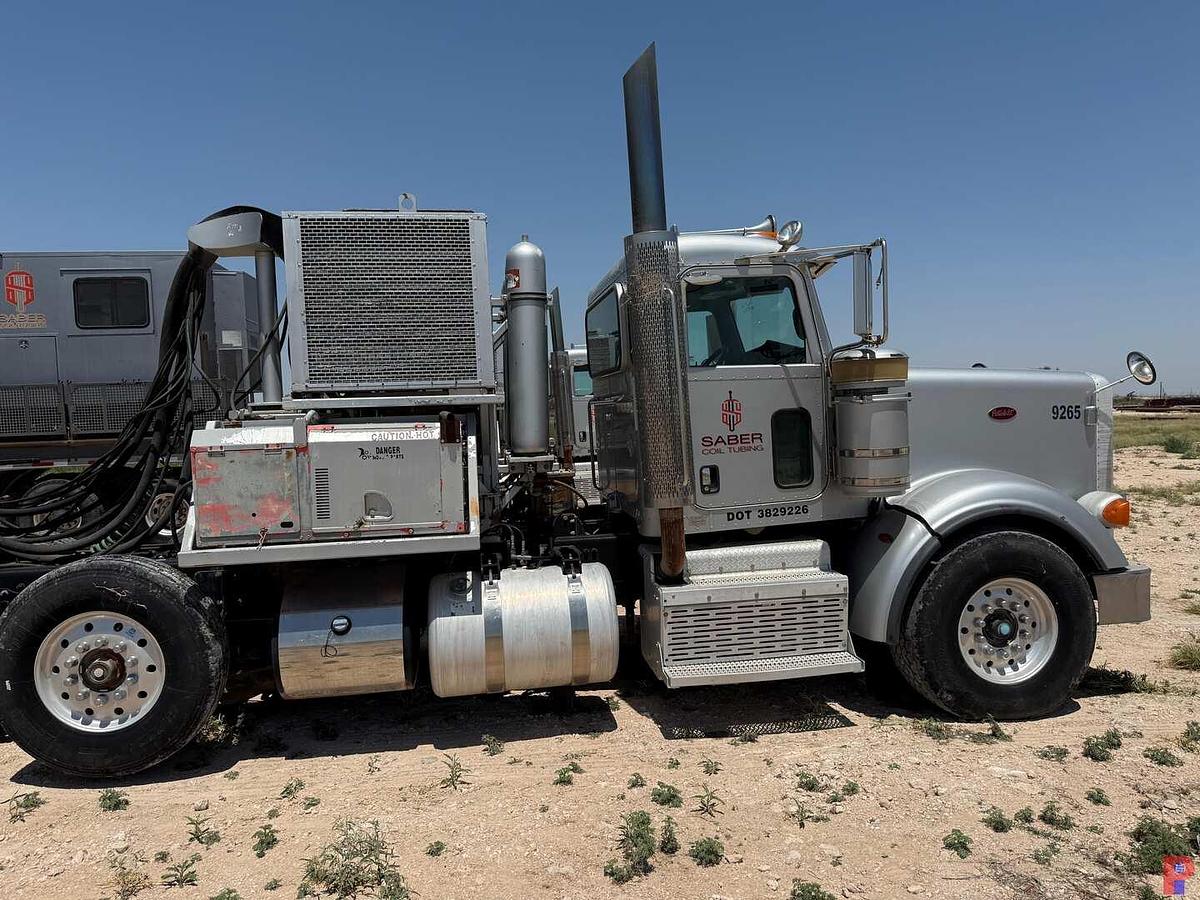 Used 2013 PETERBILT 367 QUAD AXLE COIL TUBING HAUL TRUCK