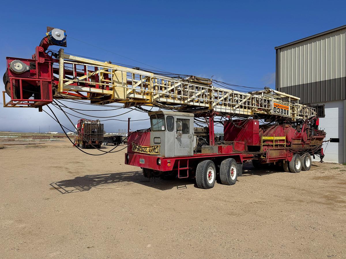 Used IDECO RAMBLER H-35-KO 96’-215K 4-AXLE WELL SERVICE WORKOVER RIG