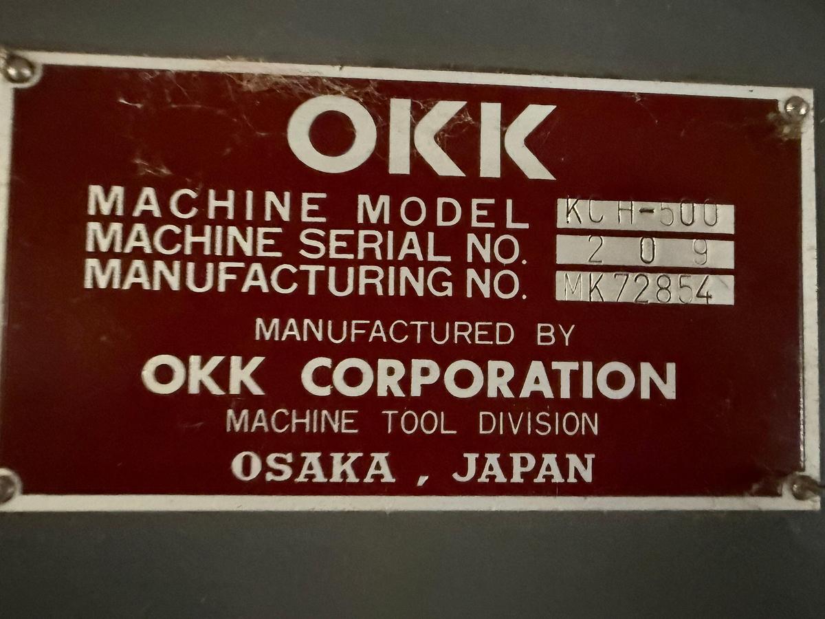Used OKK KCH-500 HORIZONTAL CNC MACHINING CENTER