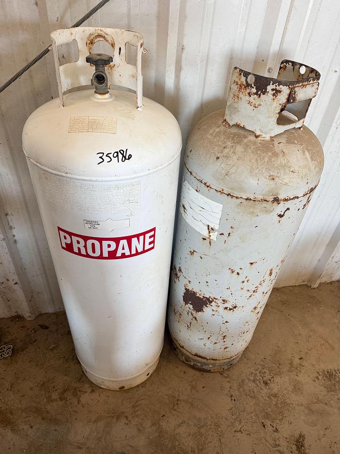 Used (2) PROPANE BOTTLES (1) 67.7 LBS