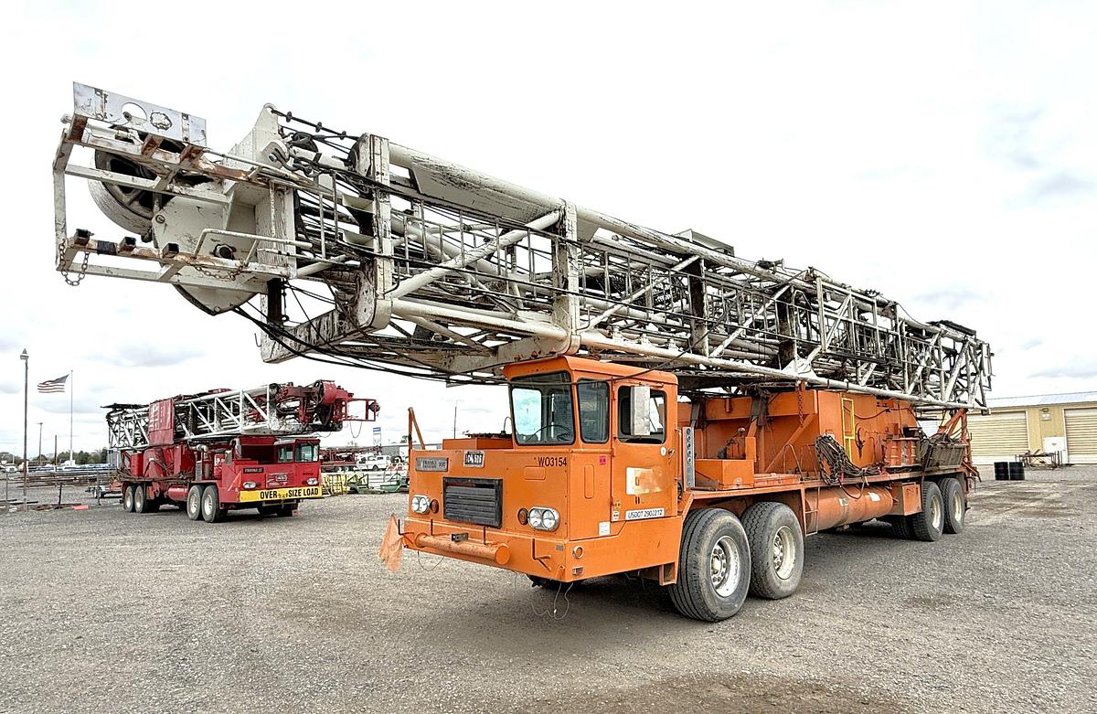 Used 1984 FRANKS MOBILRIG 300 1287/160 DD 96’-215K 4-AXLE WELL SERVICE WORKOVER RIG