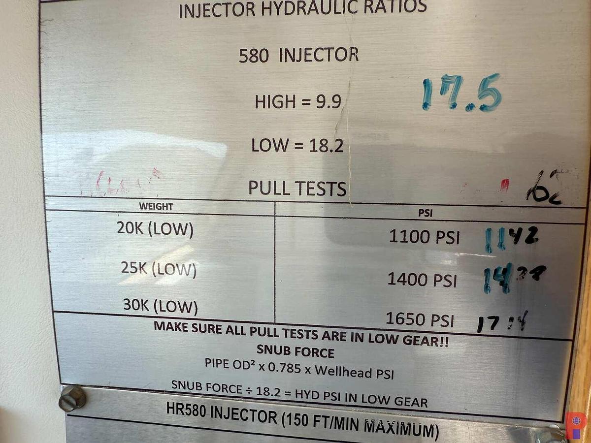 Used 2012 TOTAL EQUIPMENT AND SERVICE 15K 1-1/4” 4-AXLE COIL TUBING  TRAILER