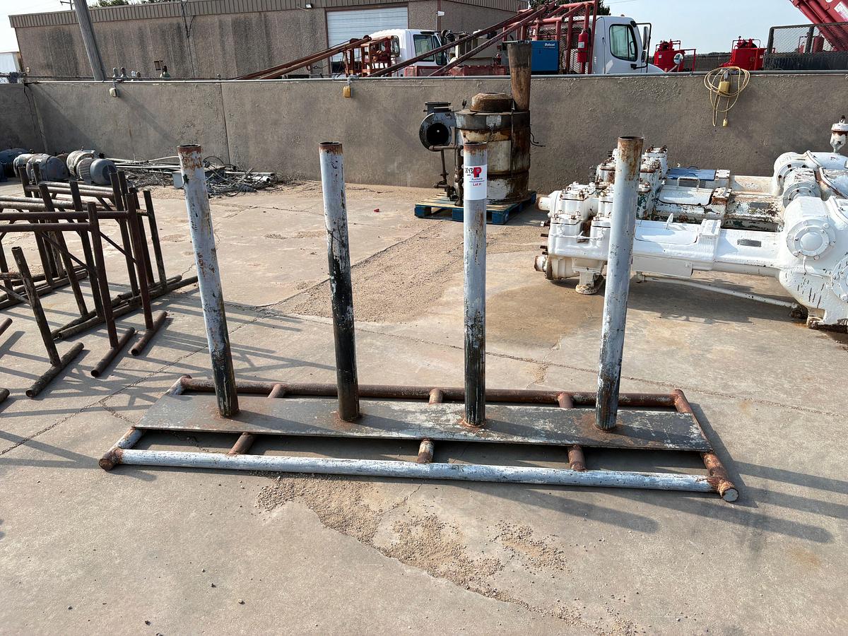 Used 8’ x 2.5’ x 50” 4-post tool rack