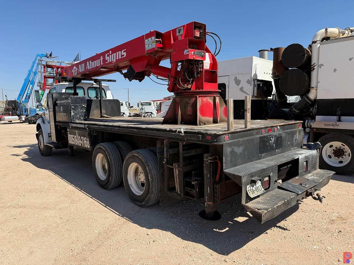 Used 2002 STERLING M8500 ACTERRA 87’ AERIAL PLATFORM SIGN CRANE TRUCK