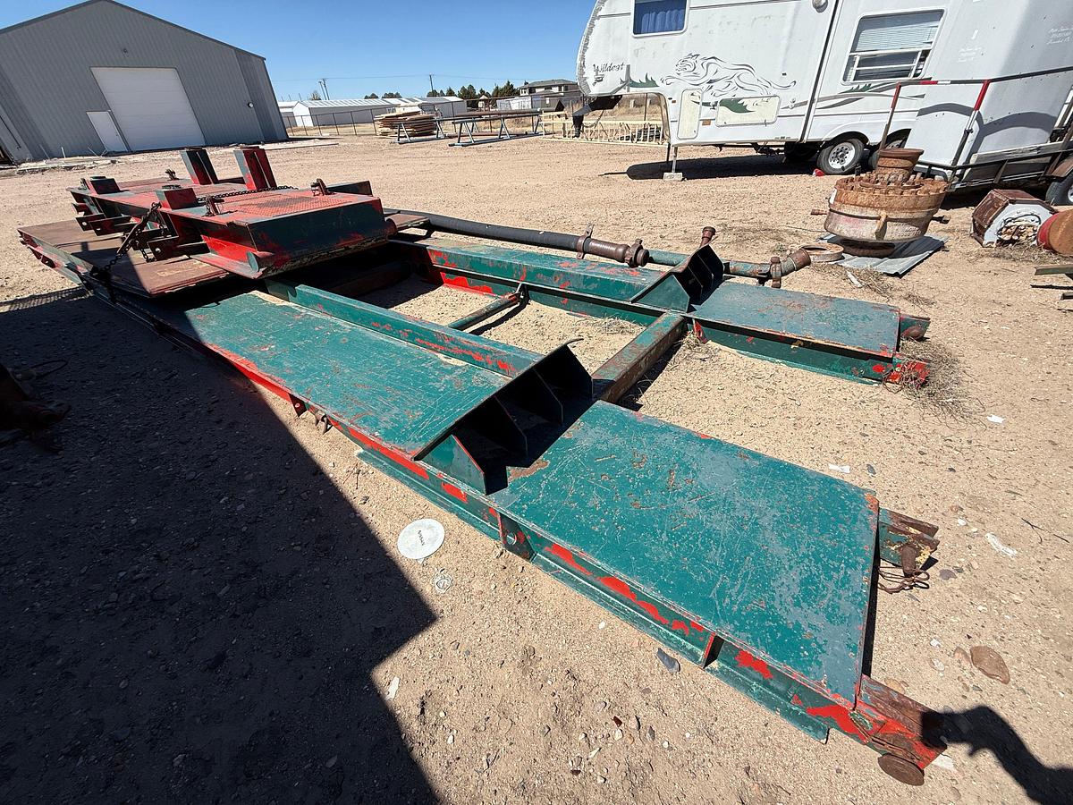 Used 2-SECTION 16.6’ H TELESCOPING SUB STRUCTURE W/ ZP175 ROTARY TABLE, RIGHT ANGLE DRIVE, & 33’ x 120” SKIDDED RIG RAMPS
