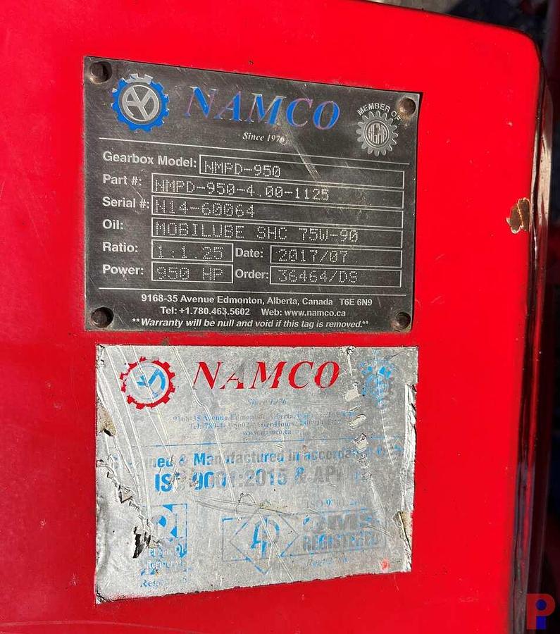 Used NAMCO NMPD-950 4-GANG GEAR BOX F/ HYDRAULIC PUMPS
