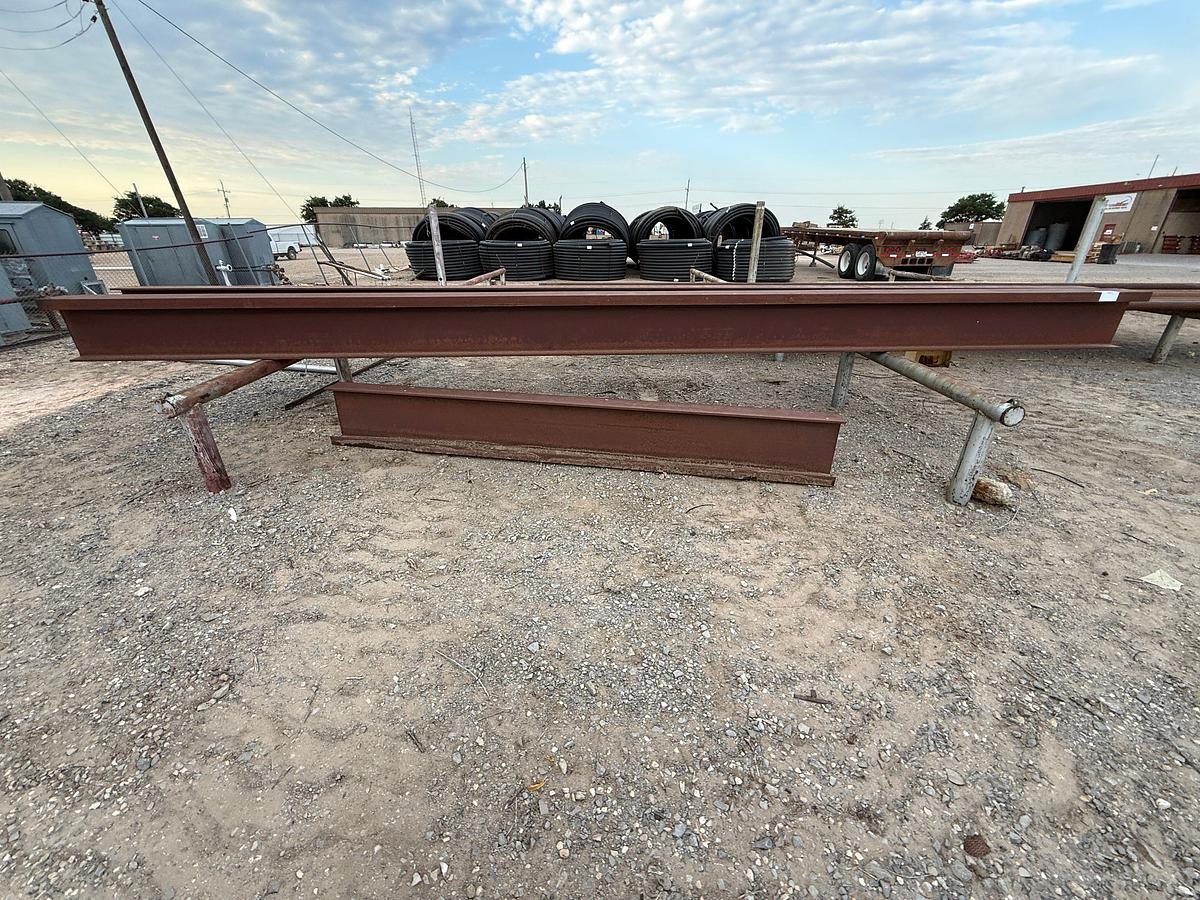 Used (2) 5/8”Th x 25’L x 15”H, (1) 5/8”Th x 11.6’L x 15”H, & (1) 1/2”Th x 21’L x 11”H I-BEAM FOR CRANE HOIST