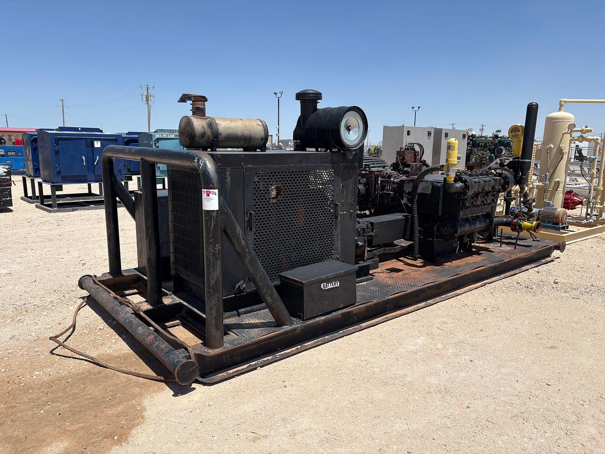 Used Mud King TEE-165 Triplex Pump Unit, Skidded