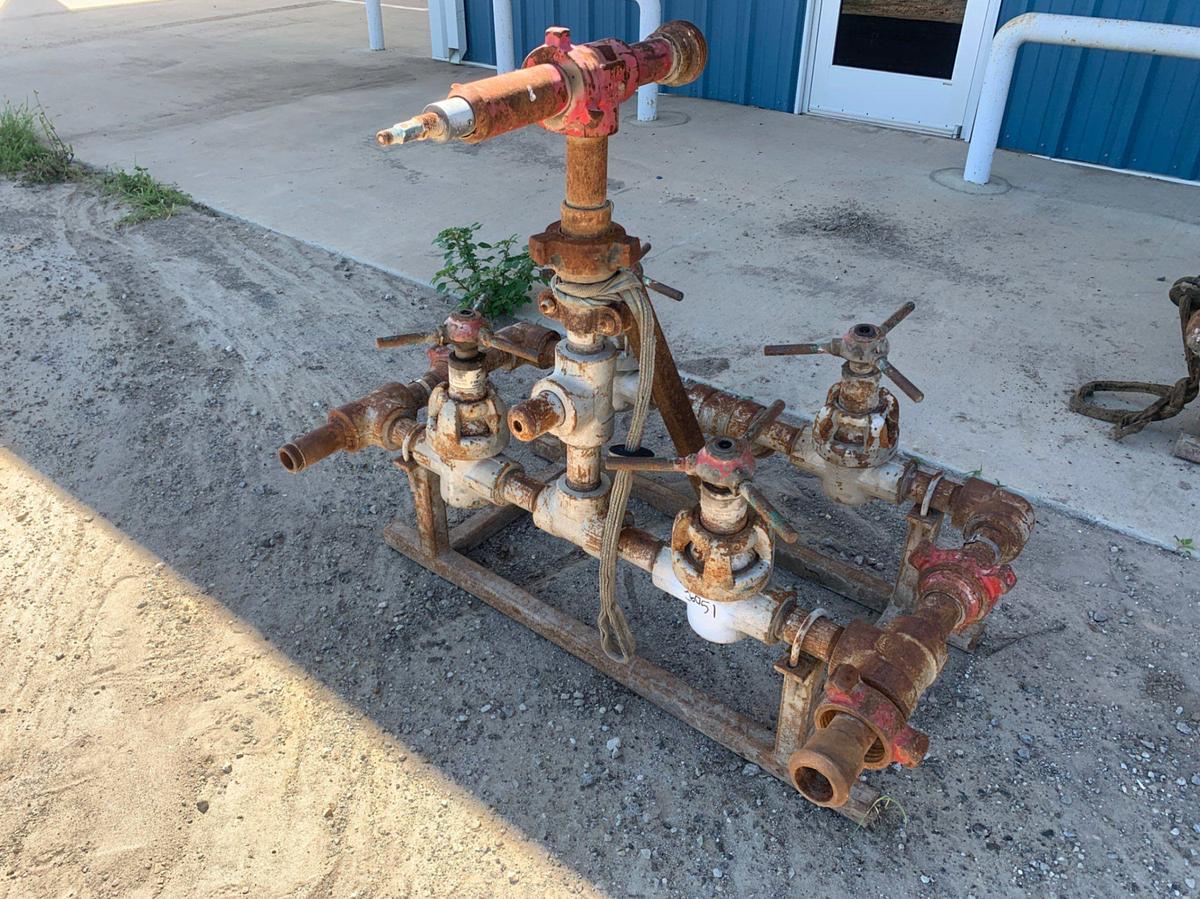 Used 2” Choke Manifold w/ (4) 10k 2” Plug Valves