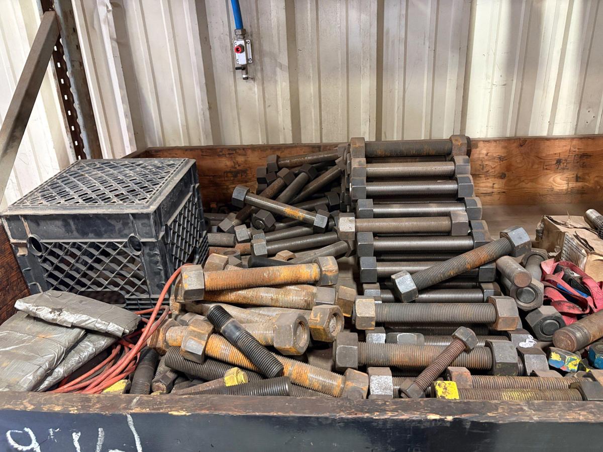 Used Pallet of assorted stud bolts & nuts