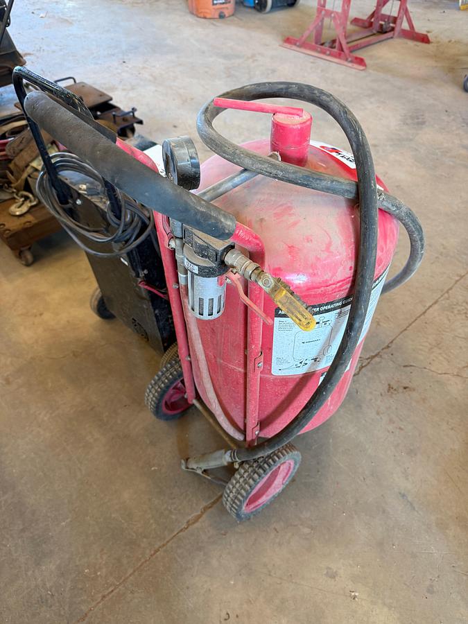 Used (1) JOBSMART ABRASIVE BLASTER & (1) SCHUMACHER 175A BATTERY CHARGER