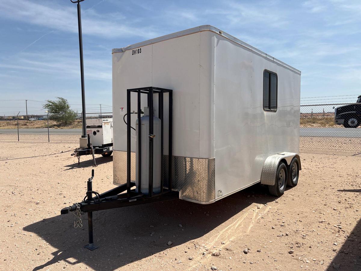 Used 2025 GRANDVIEW TRAILERS 14’ X 7’ T/A BUMPER PULL DOGHOUSE TRAILER