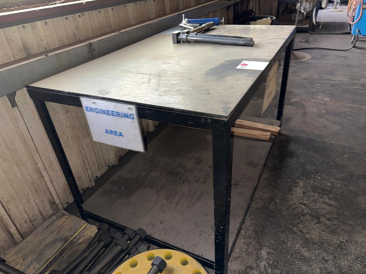 Used 5’ x 3’ x 3’ HEAVY DUTY METAL WORK TABLE