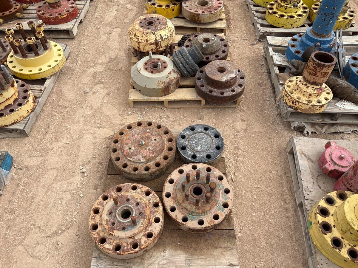 Used (8 pallets) assorted blind flanges, lift flanges, & landing flanges