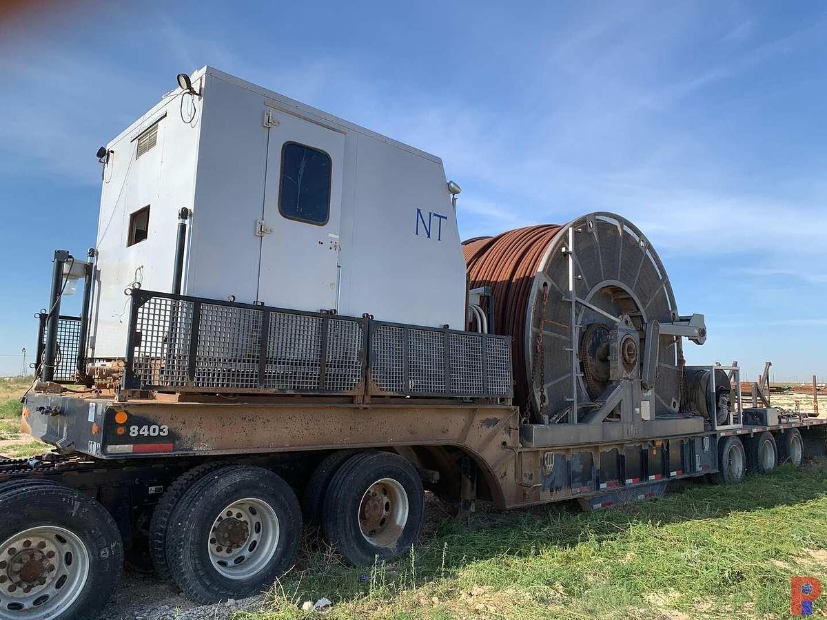 Used 2012 TOTAL EQUIPMENT AND SERVICE 15K 2” 4-AXLE COIL TUBING TRAILER (INOPERABLE)