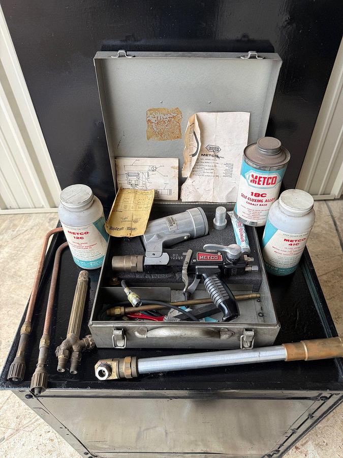 Used METCO SP Thermo Spray Gun with case, accessories