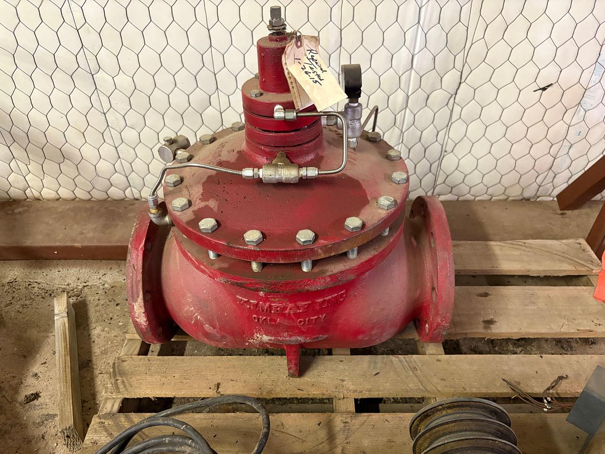 Used Kimray 6” ball valve w/ (3) BALDOR electric motors