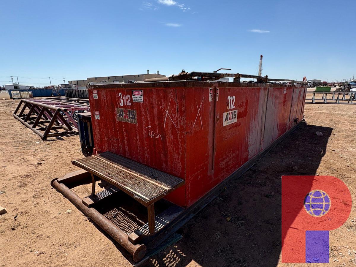 Used 30’ X 8’ X 5’ OPEN TOP FLUID TANK