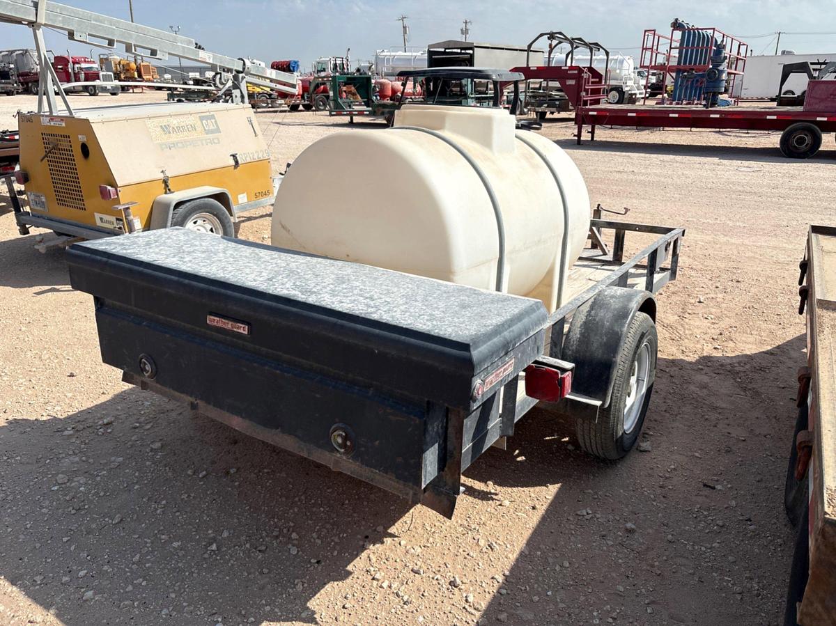 Used SHOPBUILT 10’ x 5’ s/a bumper pull utility trailer
