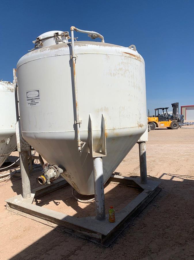 Used 10’ W x 9 L x 11 T Skidded Dry Bulk Storage Tank
