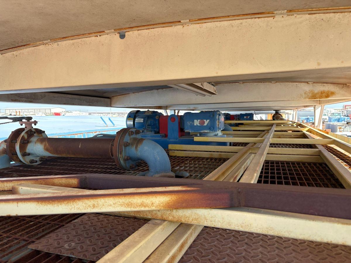Used 48’ x 104” x 11’ 300BBL mud mixing system, skidded