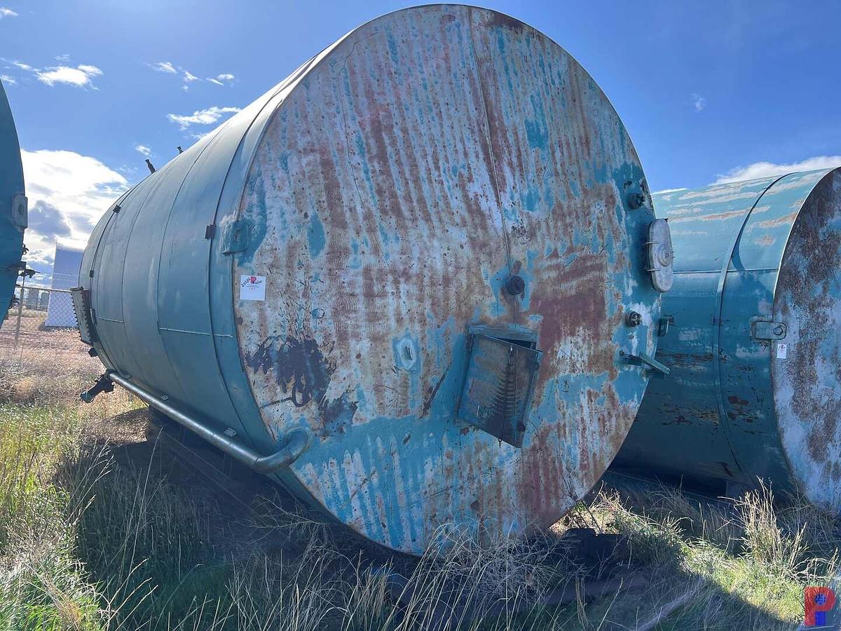 Used EATON SKIDDED 12’DIAMETER X 20’H 400BBL VERTICAL STORAGE TANK