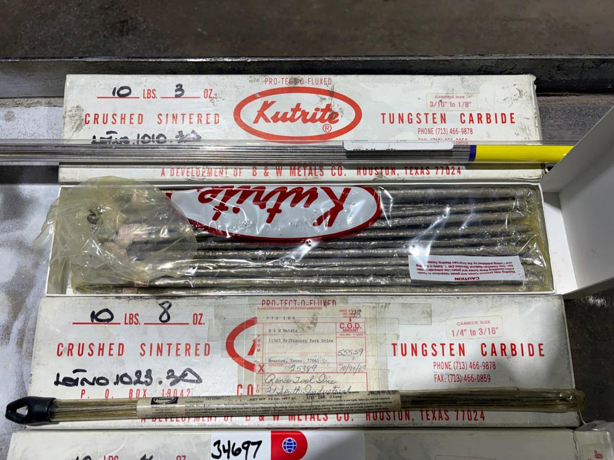 Used (4 boxes) KUTRITE tungsten carbide rods