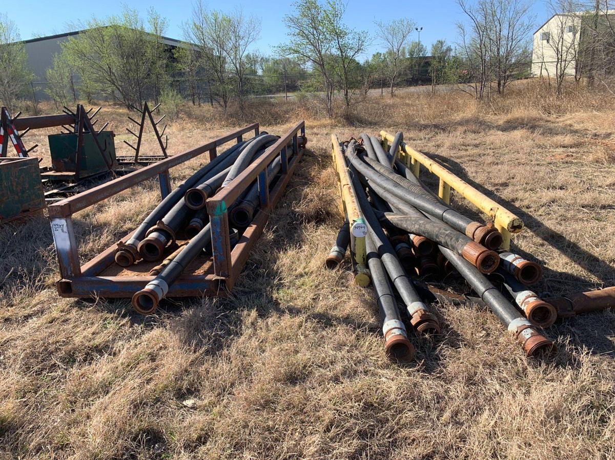 Used (2) 28’ L x 4’ W x 2’ T Catwalks and Poly Hoses