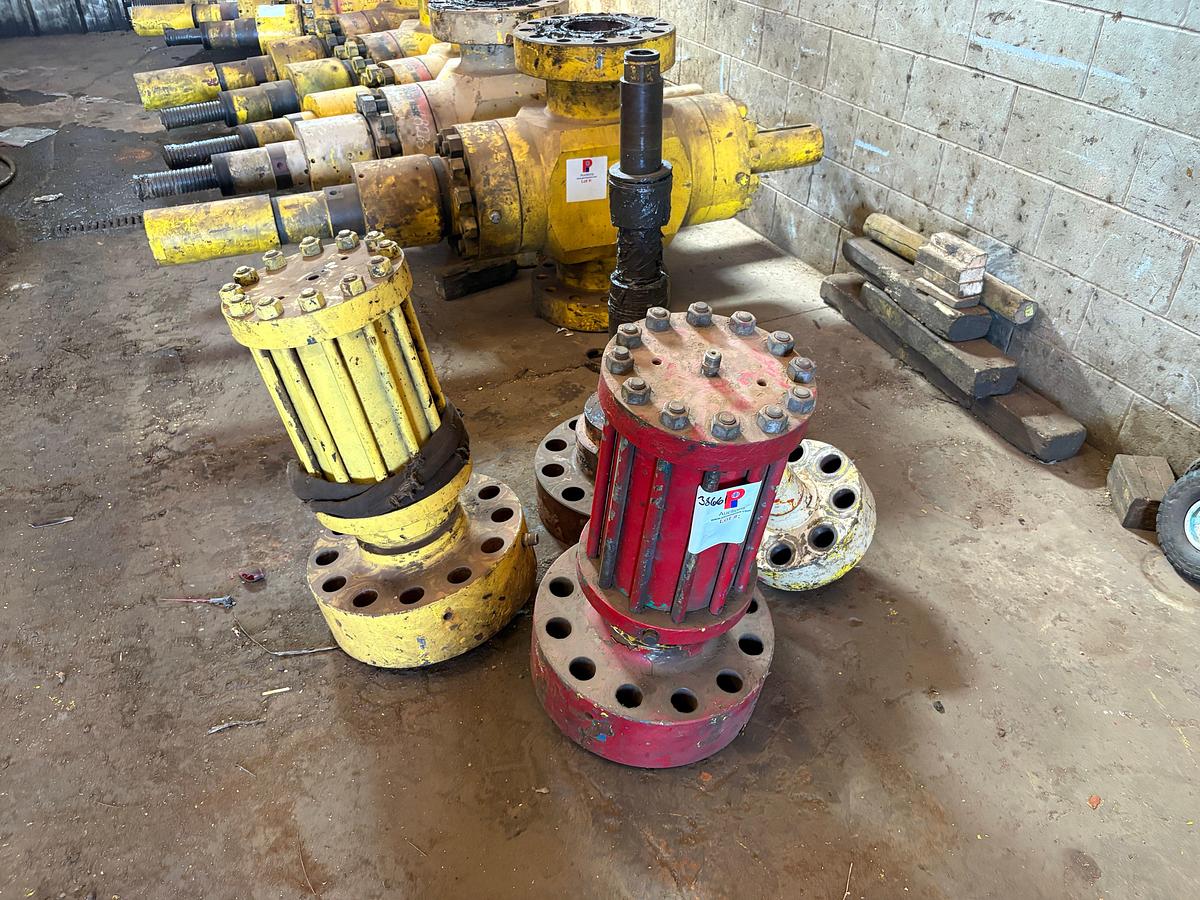 Used (2) hydraulic valve actuators & bonnet flange parts