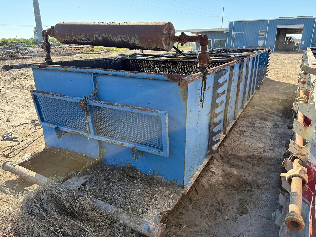 Used 36’L X 7.7’W X 4’H 2-COMP REVERSE PIT W/ GAS BUSTER & IRON RACK