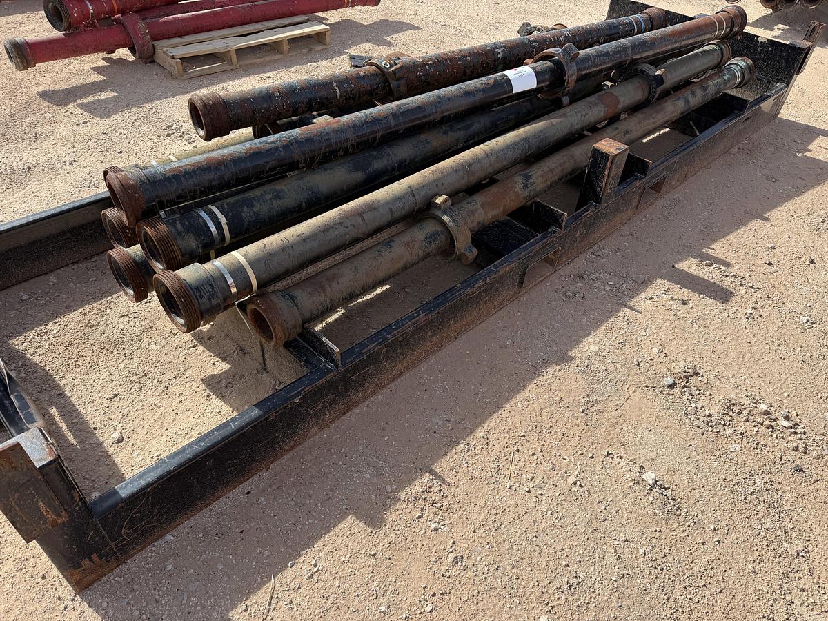 Used (11 X $) 4” X 6’L-10’L FIG 1002 10K WP FLOW IRON W/ (1) STACKABLE PIPE RACKS