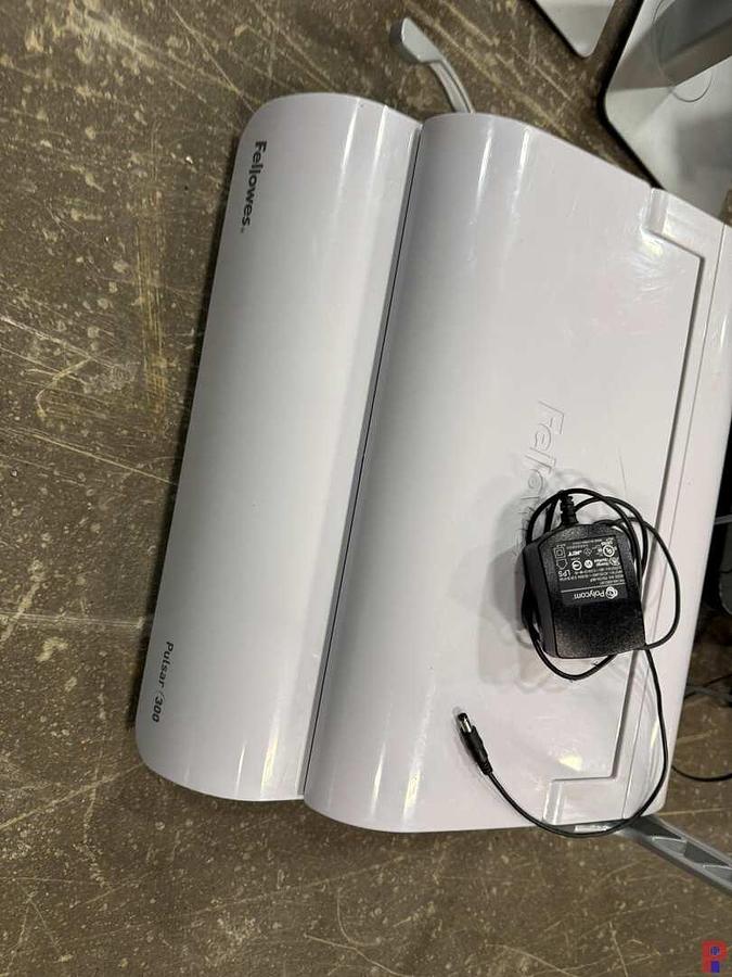 Used (14) 20” - 23” DELL, LG, ACER, SAMSUNG, VIEWSONIC, COMPUTER MONITORS & STANDS, (1) FELLOWES PULSAR 300 BINDING MACHINE