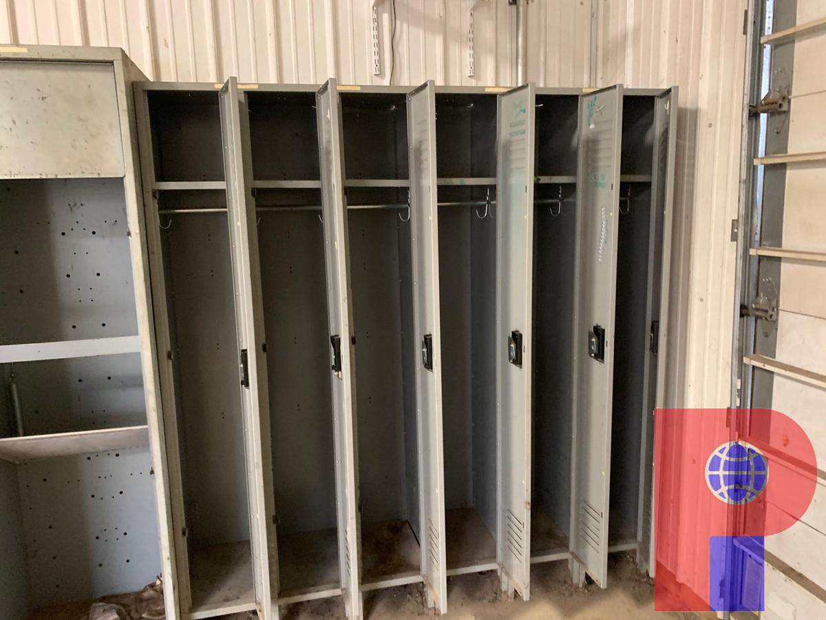 Used (4) 6’ X 18” X 6’ STORAGE LOCKERS (1) CLOTHES DROP OFF LOCKER