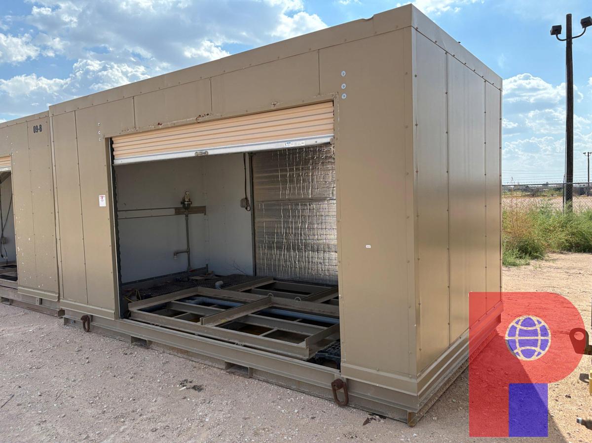 Used 16’L X 8’4”W X 9’8”H 2-DOOR CHEM SHED