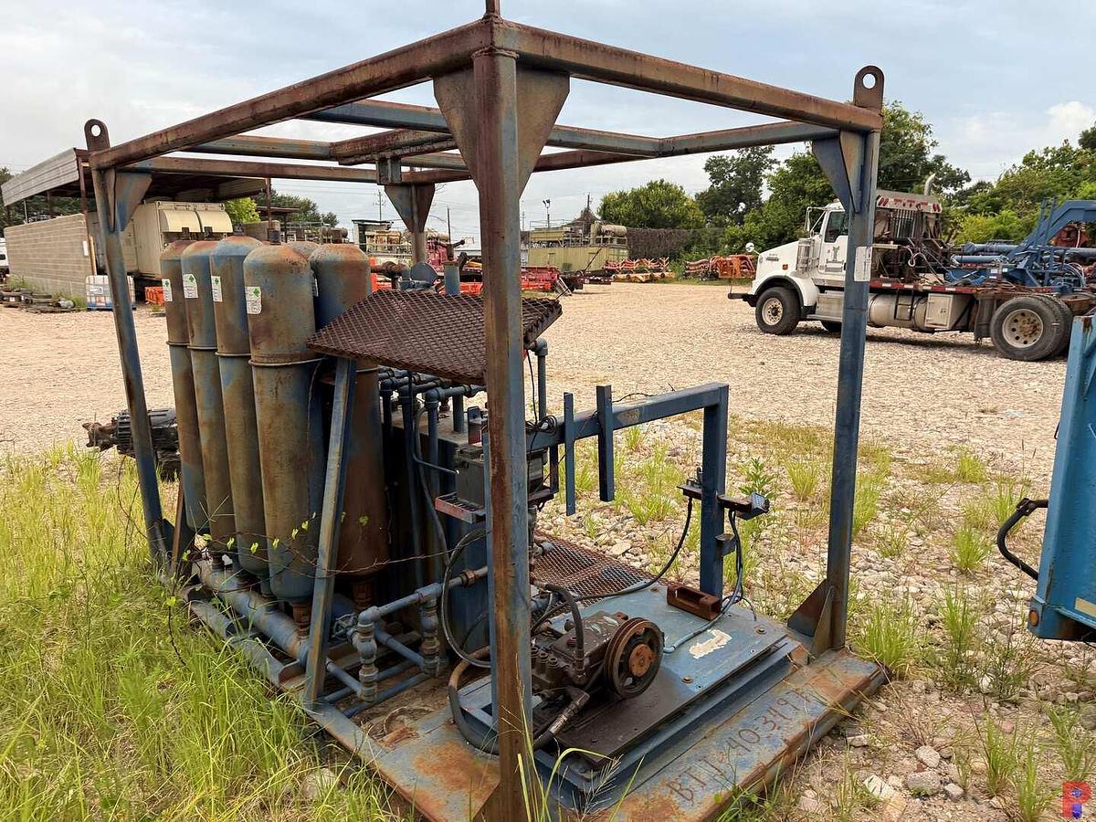 Used KOOMEY TYPE ‘80 8-BOTTLE 5-STATION SKIDDED ACCUMULATOR CLOSING UNIT