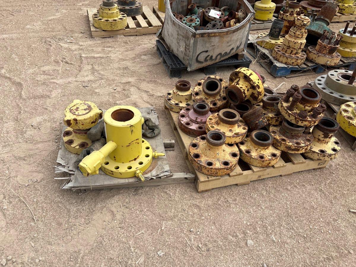 Used (10 pallets) assorted weco flanges, single stud adapters, & landing flanges