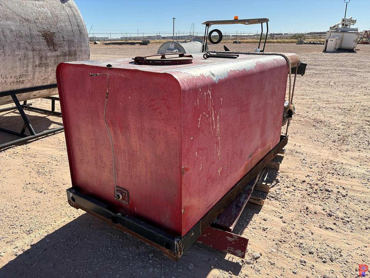 Used 80” X 45” X 45” OIL TANK W/ BEAN TRANSFER PUMP & HONDA GAS ENGINE
