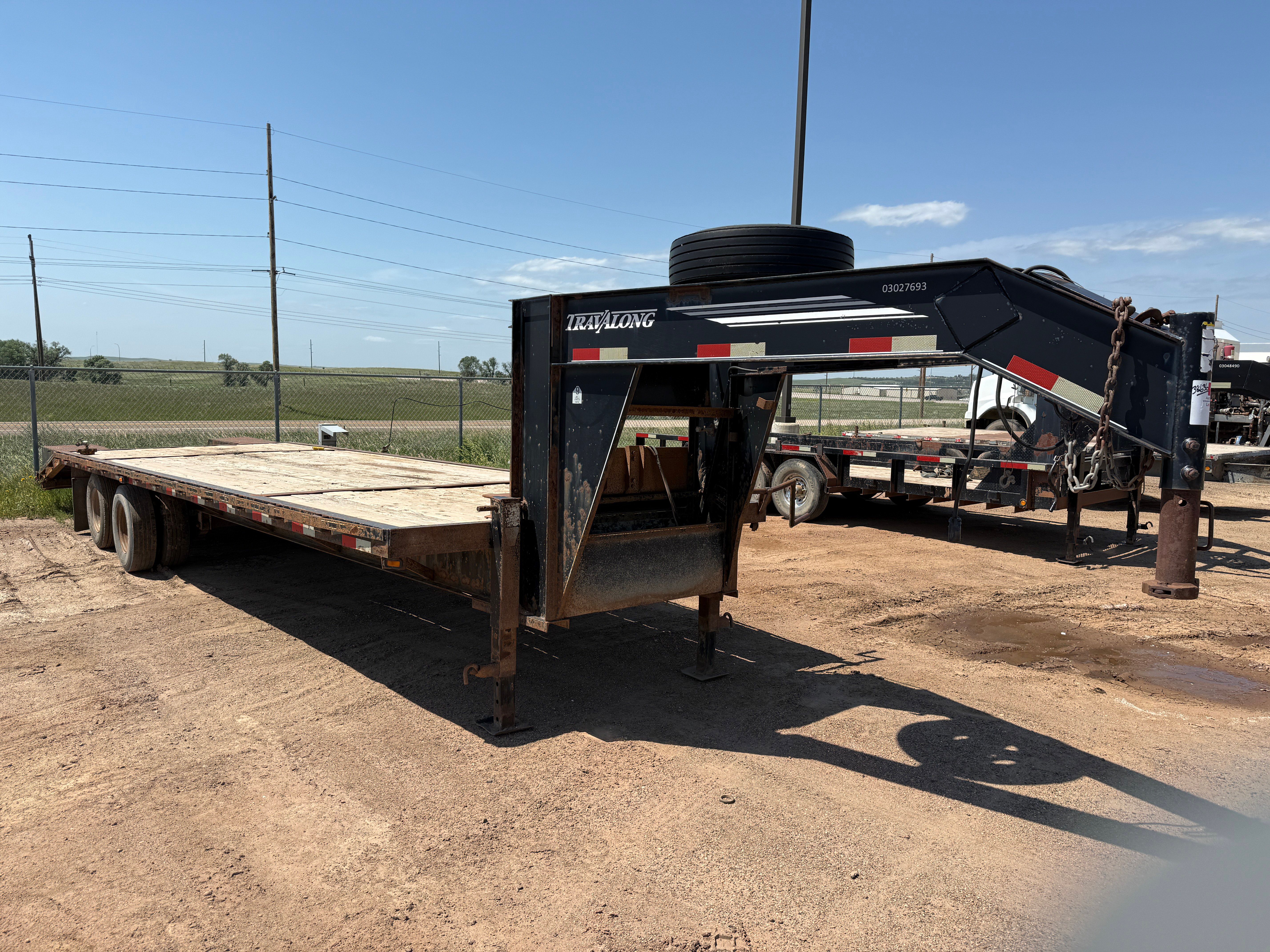 Used 2008 TRAV-A-LONG 26’ + 5’ X 102” DUAL T/A GOOSENECK TRAILER