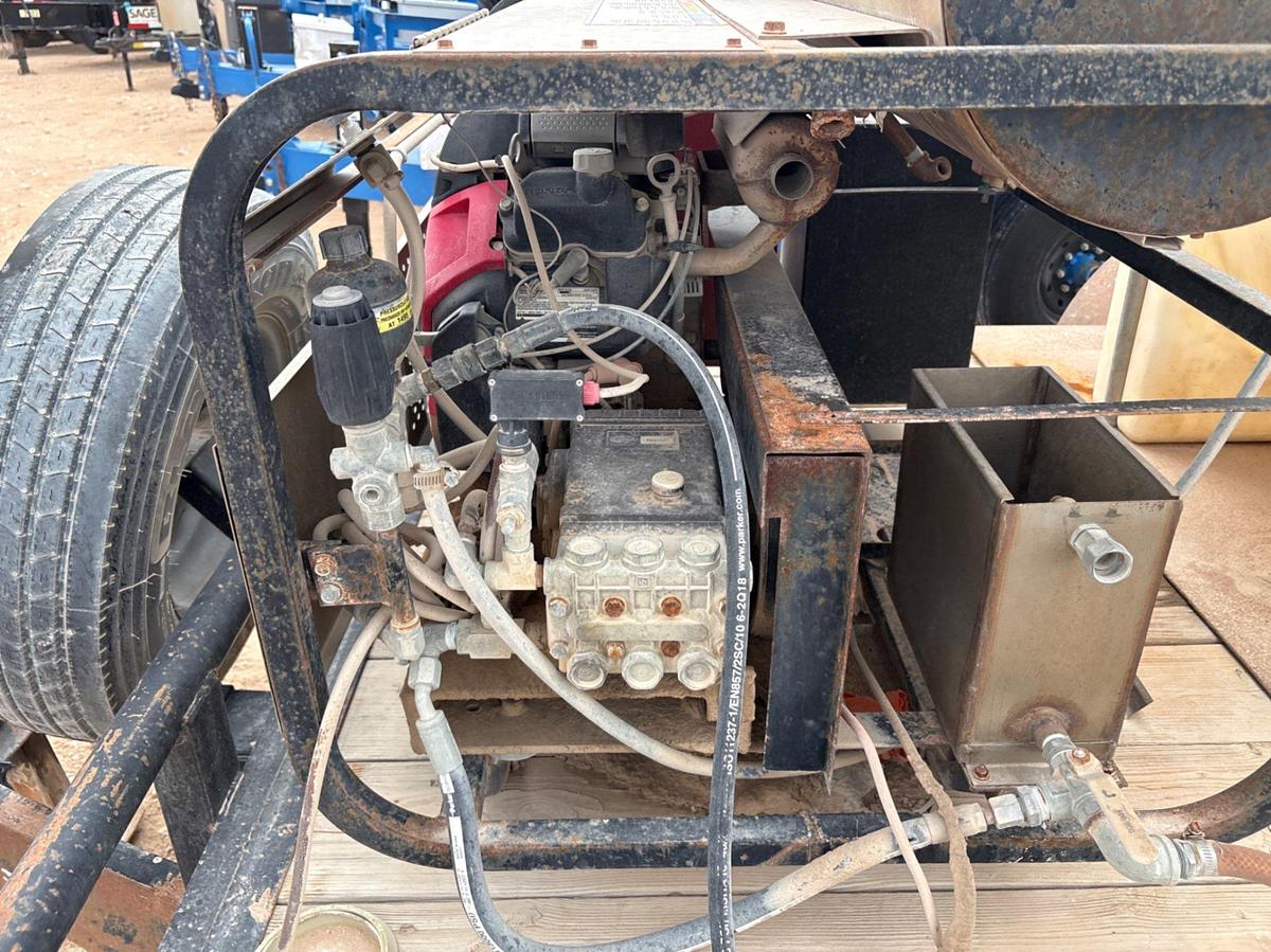 Used 14’ x 6.5’ T/A BUMPER PULL PRESSURE WASH TRAILER