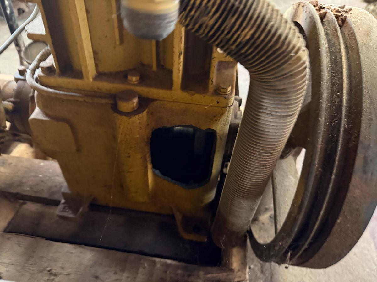 Used PALLET W/ HODA GX160 GAS TRASH PUMP (INOP), BENDIX CAT AIR COMPRESSOR, (4) ELECTRIC MOTORS, KOHLER OHV V-VALVE SMALL ENGINE