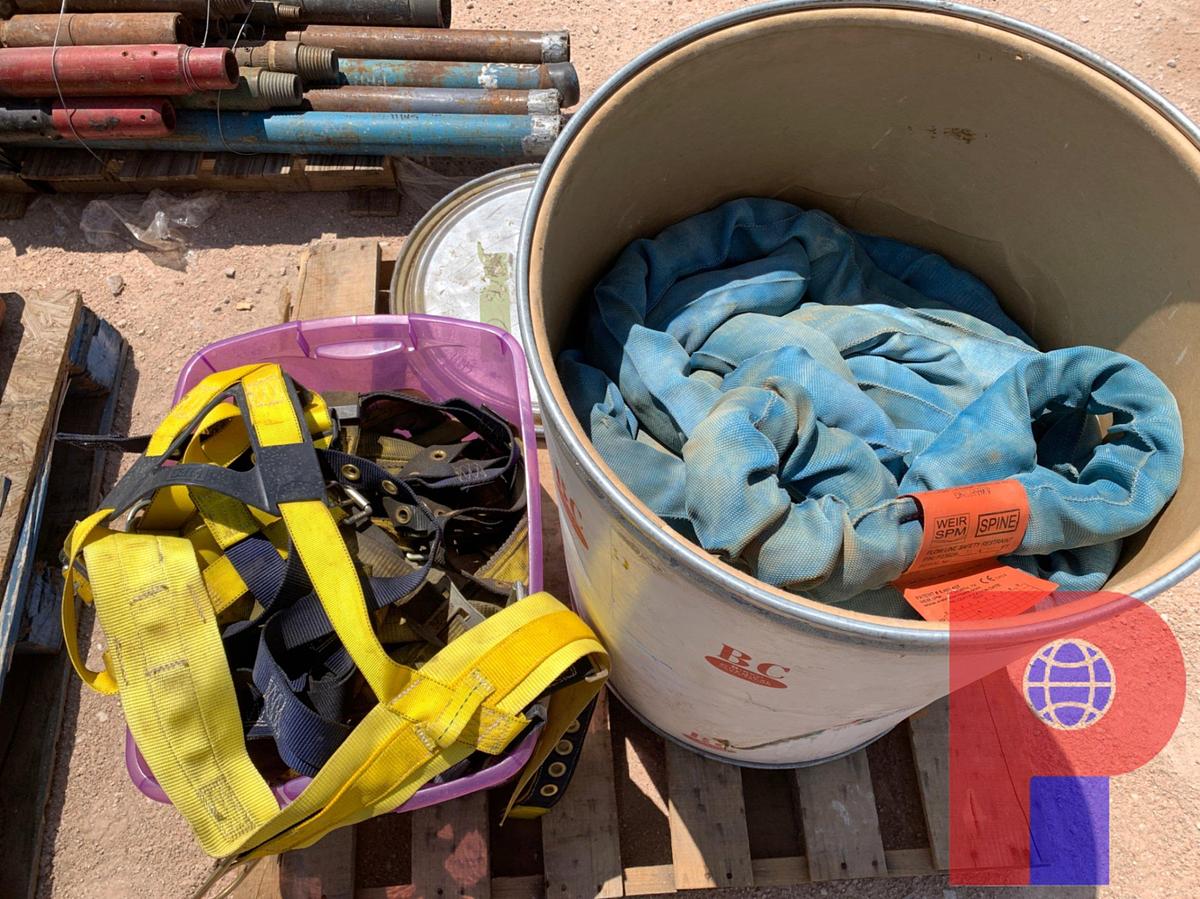 Used PALLET OF HARNESSES AND FLOW RESTRAINTS