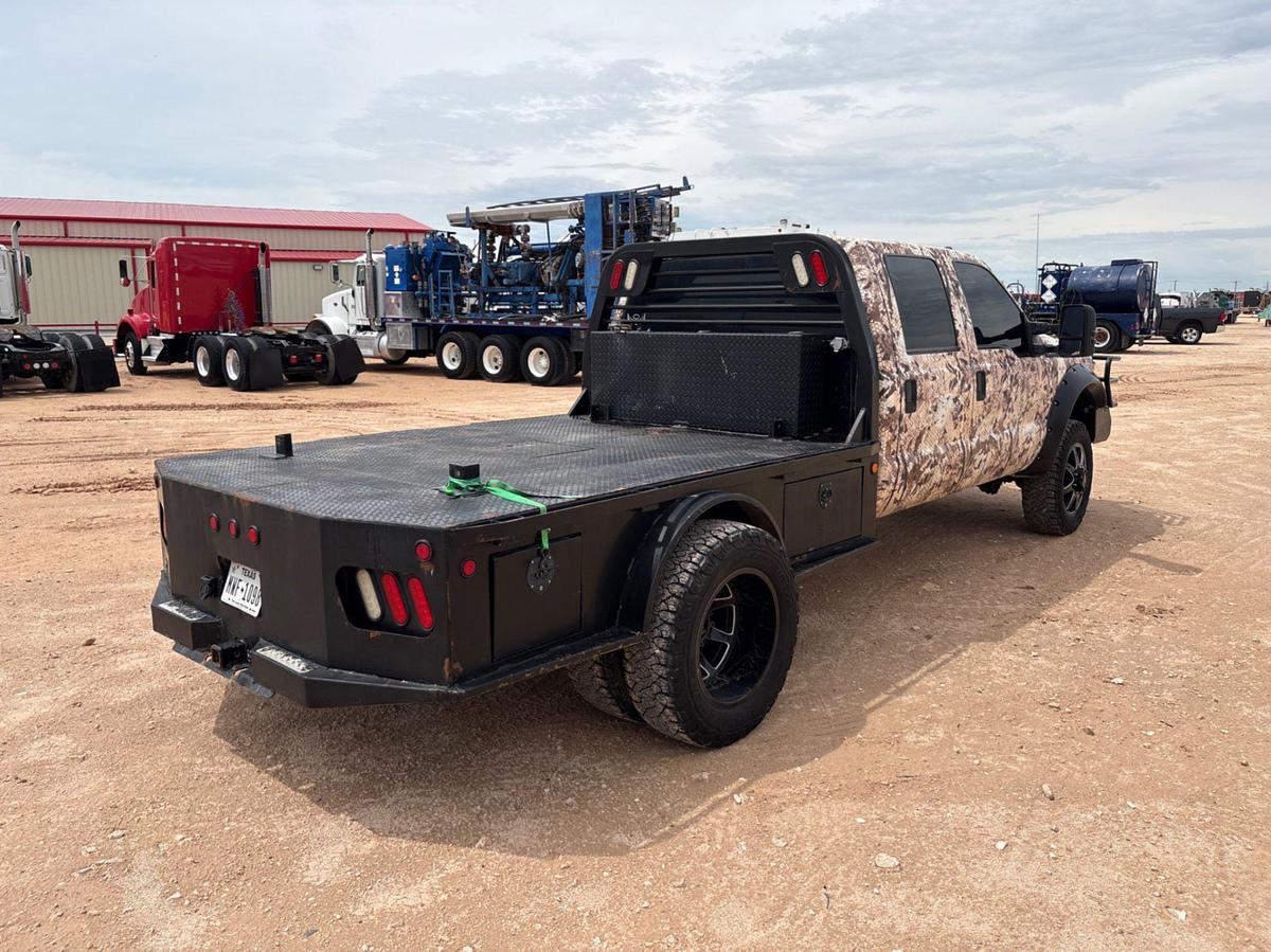 Used 2015 FORD F-350 CREW CAB FLATBED TRUCK