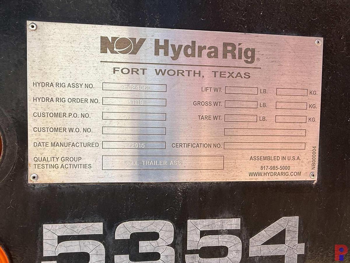 Used 2015 HYDRA RIG HR6100 15K 2-3/8" COIL TUBING TRAILER