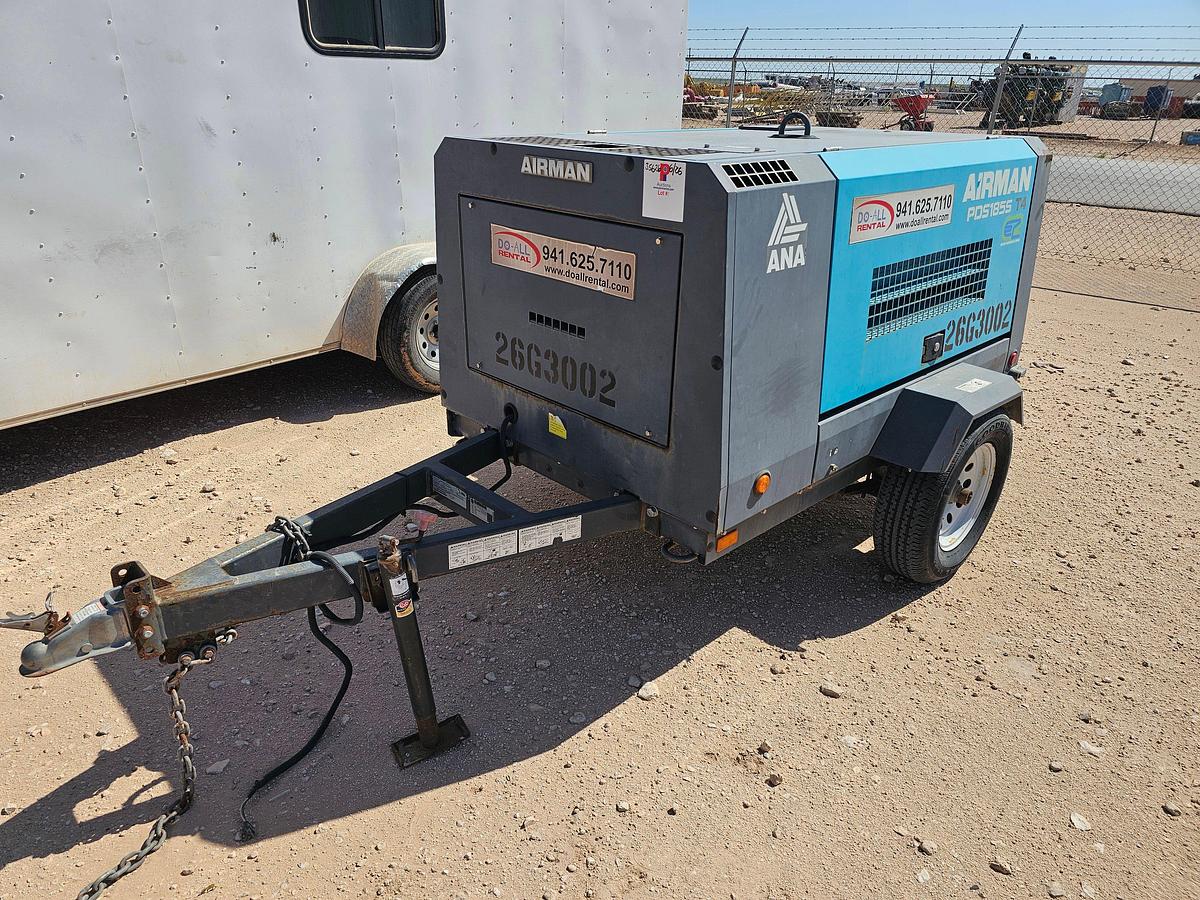 Used 2021 ALLIANCE NORTH AMERICA AIRMAN PDS185S-6E1 S/A TOWABLE AIR COMPRESSOR