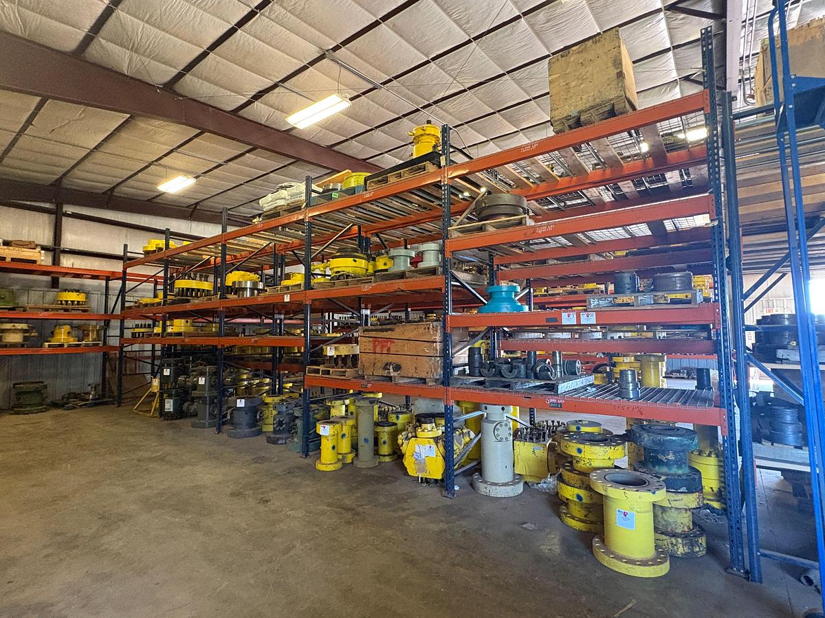 Used 42.5’ x 4’ x 14’ pallet rack shelving