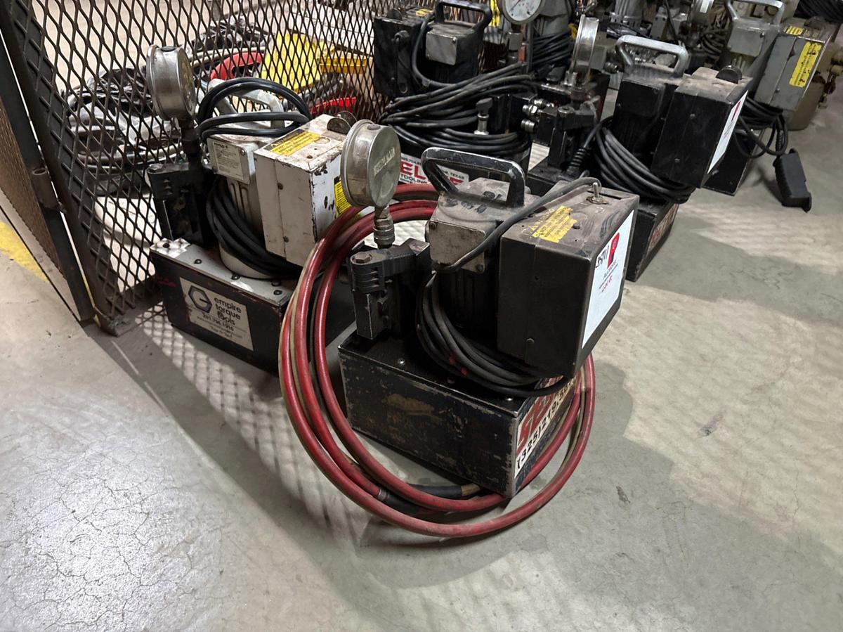 Used (2) power team 10K electric hydraulic pumps